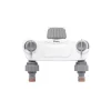 Set med 3 produkter. WHITE LINE SOLID 2-way manifold with 1 "or 3/4" tap valves