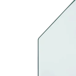 Hot Sexkantig glasskiva för öppen spis - Skyddande golvplatta | Storlek: 100x50 cm | Färg: Transparent Tillbehör Till Vedeldade Kaminer & Öppna Spisar