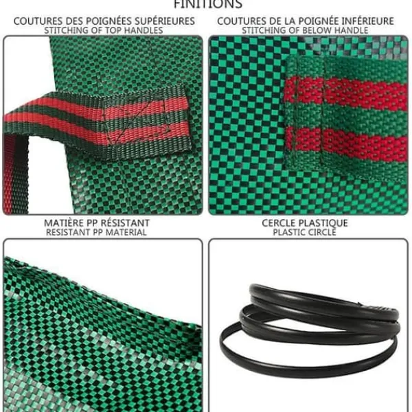 Hot SHOP-STORY - GARDEN BAG 6x: 6 XXL vikbara trädgårdsväskor - 272L i robust PP med band Trädgårdskorgar
