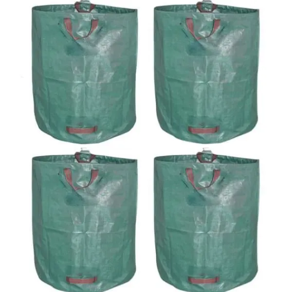 Hot SHOP-STORY - GARDEN BAG 4x: 4 XXL vikbara trädgårdsväskor - 272L i robust PP med band Trädgårdskorgar