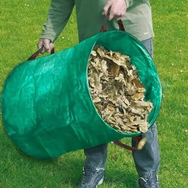 Hot SHOP-STORY - GARDEN BAG 4x: 4 XXL vikbara trädgårdsväskor - 272L i robust PP med band Trädgårdskorgar