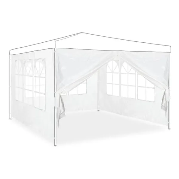 Sidoset för paviljong, 300x200 cm, Vit