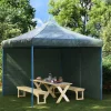 Clearance Sidoväggar till partytält 2-pack med dragkedja | Färg: Grön | Material: PE Tält & Lusthus