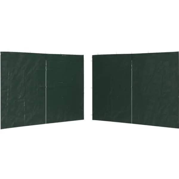Clearance Sidoväggar till partytält 2-pack med dragkedja | Färg: Grön | Material: PE Tält & Lusthus