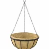 Clearance Siena Garden Wrought J58085 #####Hängeampel Stål, Kokos Sort, Natur Trädgårdskorgar
