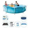 Simbassäng Plus Tillbehör - Intex Metallram Rund Strandsida 305x76 cm
