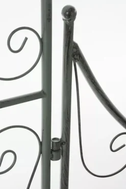 Sina Rose Arch with Gate - Antique Green Metal Garden Trellis for Climbing Plants, Durable and Easy Assembly