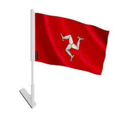 Clearance Självklistrande flagga - icke specificerad - Isle of Man - 14 x 21 cm - Polyester - Framsida/bakside Flaggor & Vindstrutar