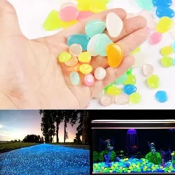 Självlysande Dekorationsstenar 100-pack Inomhus Utomhus