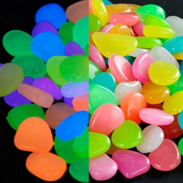 Självlysande Dekorationsstenar 100-pack Inomhus Utomhus
