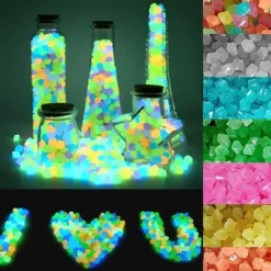 Självlysande Dekorationsstenar 500-pack Inomhus Utomhus