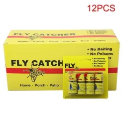 Hot Skadedjursfälla, fluga Klibbigt papperstejp Starkt lim Flygande insektsmyggfångare rulltejp Lätt att - 12st[D4595] Skadedjursfällor