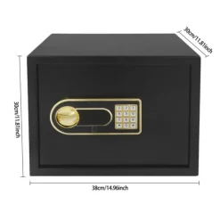 New Säkerhetsbox, Brandsäker Design, Användarvänlig Kodhantering,svart Kassaskåp