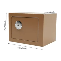 Outlet Säkerhetsbox, Kompakt Design, Förbättrad Säkerhet,Guld Kassaskåp