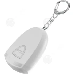 säkerhetshus personlig larm 130 dB hög volym LED-lampa nyckelring utomhus larm nyckelring