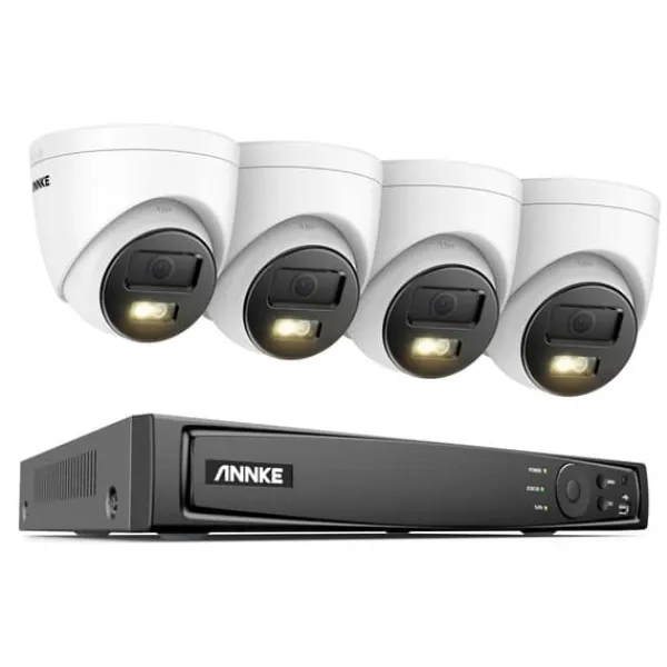 Säkerhetskamerasystem, 8-kanals videoingång, 12MP upplösning,Ingen, 8CH NVR 4PCS Kamera-b