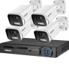 Säkerhetskamerasystem, 4K-upplösning, AI-färgnattsyn, , 1T, 4CH NVR and 4 Camera
