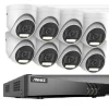 Säkerhetskamerasystem, 5MP högupplöst, 8CH DVR med nattseende,8CH DVR 8-pack kit, Ingen