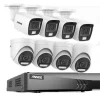 Säkerhetskamerasystem, 5MP högupplöst, 8CH DVR med nattseende,8CH DVR 8Pcs Kit-c, Ingen
