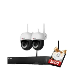 New Säkerhetskamerasystem, 5MP upplösning, tvåvägsljud,500g, 1xNVR 2x5MP PTZ-kamera, EU-kontakt Säkerhetsmonitorer & Videokameror
