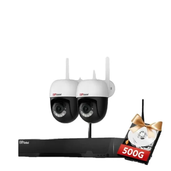 New Säkerhetskamerasystem, 5MP upplösning, tvåvägsljud,500g, 1xNVR 2x5MP PTZ-kamera, EU-kontakt Säkerhetsmonitorer & Videokameror