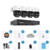 Säkerhetskamerasystem, 8MP upplösning, AI-detektionsteknik,8MP 4PCS Kameror, 2T