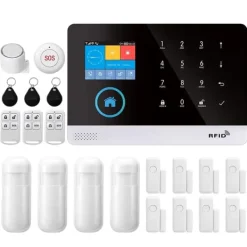 Säkerhetslarmssystem, Smart Hem-kompatibilitet, Trådlös Anslutning,EU Kontakt, 2G GSM Kit E