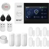 New Säkerhetslarmssystem, Smarta Hemintegration, Appkontroll,EU-plugg, 4G WiFi Kit D Hemlarmsystem