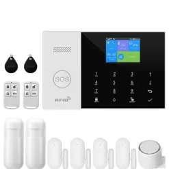 Sale Säkerhetslarmssystem, Trådlös Anslutning, Smart App Kontroll,GSM 2G Kit C, EU-plugg Hemlarmsystem