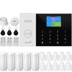 Clearance Säkerhetslarmssystem, Trådlös Anslutning, Smart App Kontroll,GSM 2G Kit F, EU-plugg Hemlarmsystem