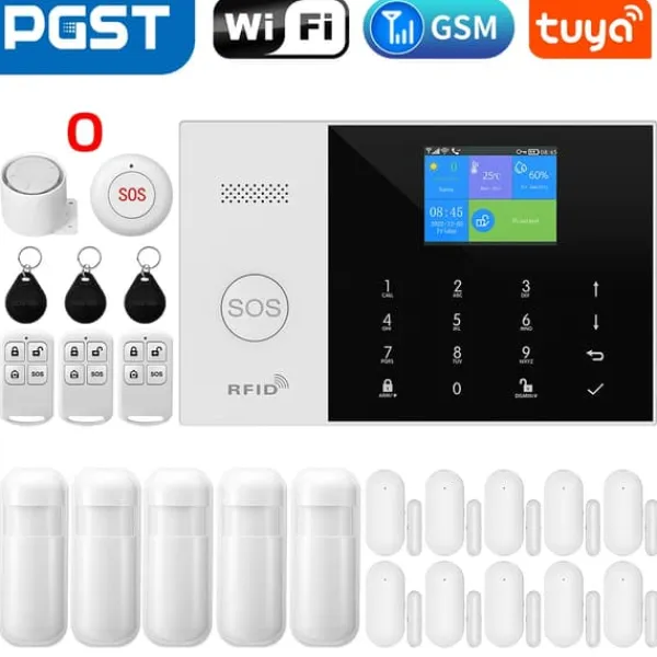 Clearance Säkerhetslarmssystem, Trådlös Anslutning, Smart App Kontroll,GSM 2G Kit F, EU-plugg Hemlarmsystem