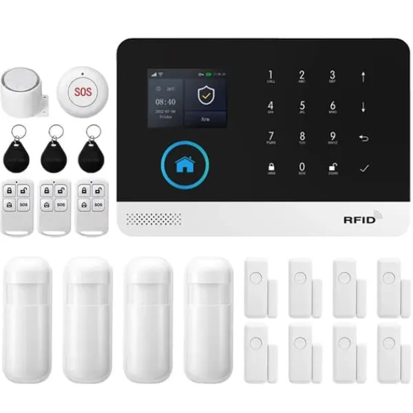 Sale Säkerhetslarmssystem, Trådlös anslutning, Smarta hemkompatibilitet, 2G GSM Kit E, EU-kontakt Hemlarmsystem