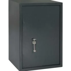 Säkerhetslåda med Nyckellås - Hållbar Stålbox | Färg: Grå | Storlek: 31x35x50 cm