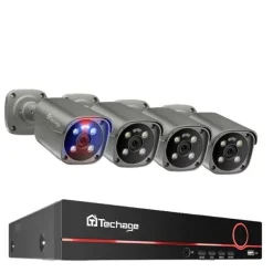 Säkerhetssystem, 8-kanal, 4K IP-kameror,1T Inbyggd HDD, 8CH 4St 8MP Kamera
