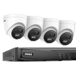 Säkerhetssystem, 16-kanals 4K POE NVR, Människor & Fordons IP-kamera, 8CH 4PCS NVR-kit, Ingen