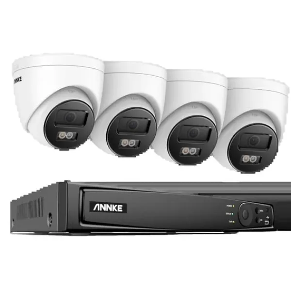 Säkerhetssystem, 16-kanals 4K POE NVR, Människor & Fordons IP-kamera, 8CH 4PCS NVR-kit, Ingen