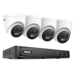 Säkerhetssystem, 16-kanals 4K POE NVR, Människor & Fordons IP-kamera, 8CH 4PCS NVR-kit, Ingen