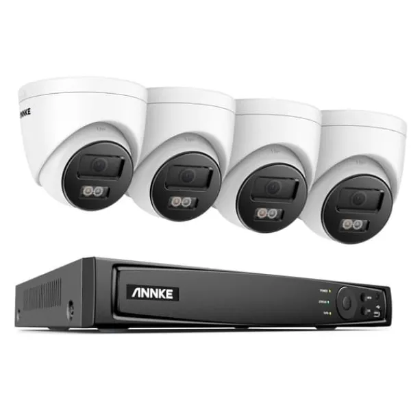 Säkerhetssystem, 16-kanals 4K POE NVR, Människor & Fordons IP-kamera, 8CH 4PCS NVR-kit, Ingen