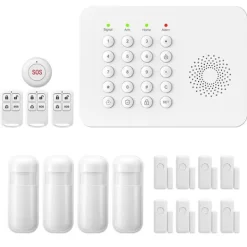 Säkerhetssystem, Trådlös Anslutning, Smart Hem Kompatibilitet,EU Kontakt, A02 GSM Kit E