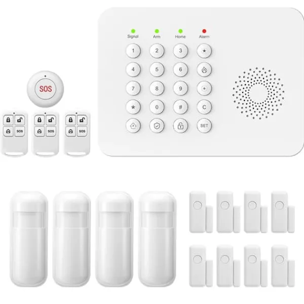 Säkerhetssystem, Trådlös Anslutning, Smart Hem Kompatibilitet,EU Kontakt, A02 GSM Kit E