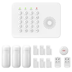 Säkerhetssystem, Trådlös Anslutning, Smart Hem Kompatibilitet,A02 GSM Kit D, EU Kontakt