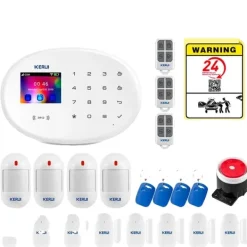 New Säkerhetssystem, trådlöst, kompatibelt med smarta hem,KIT 9 Larm Hemlarmsystem