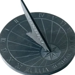 Skifersolur 24,5cm - ESSCHERT DESIGN - Trädgårdssolur med romerska siffror