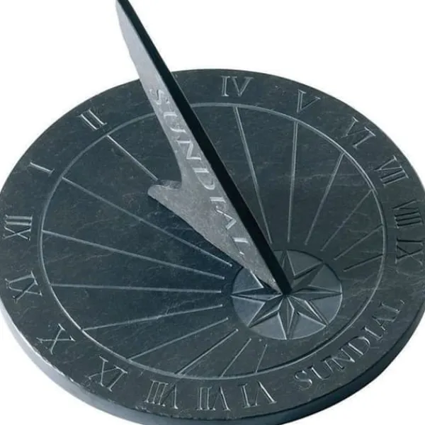Skifersolur 24,5cm - ESSCHERT DESIGN - Trädgårdssolur med romerska siffror