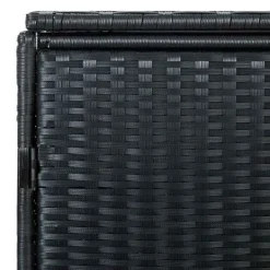 Hot Skjul för 2 soptunnor i konstrotting - Förvaringslösning | Färg: Svart | Storlek: 148x80x111 cm Skjul, Garage & Carports