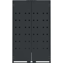Skjul för sopkärl 6 platser - Hållbar stål med gasfjäderlock | Färg: Antracit | Storlek: 414x79x117 cm Skjul, Garage & Carports