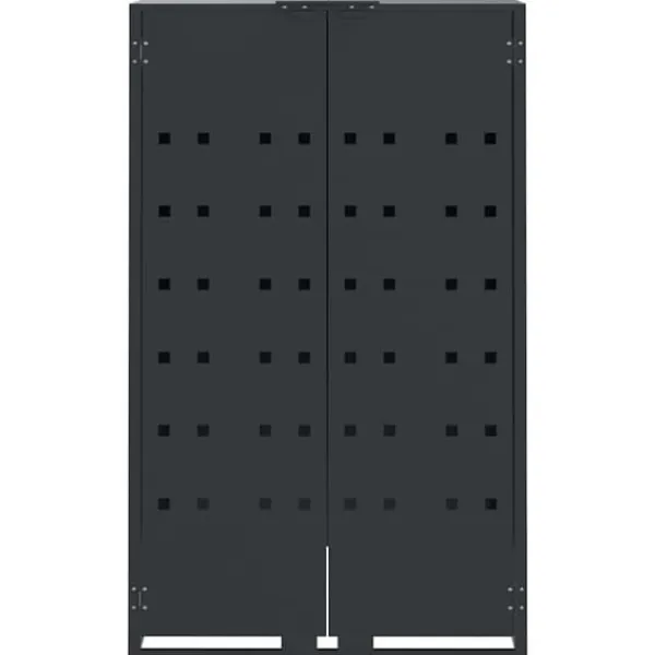 Skjul för sopkärl 6 platser - Hållbar stål med gasfjäderlock | Färg: Antracit | Storlek: 414x79x117 cm Skjul, Garage & Carports