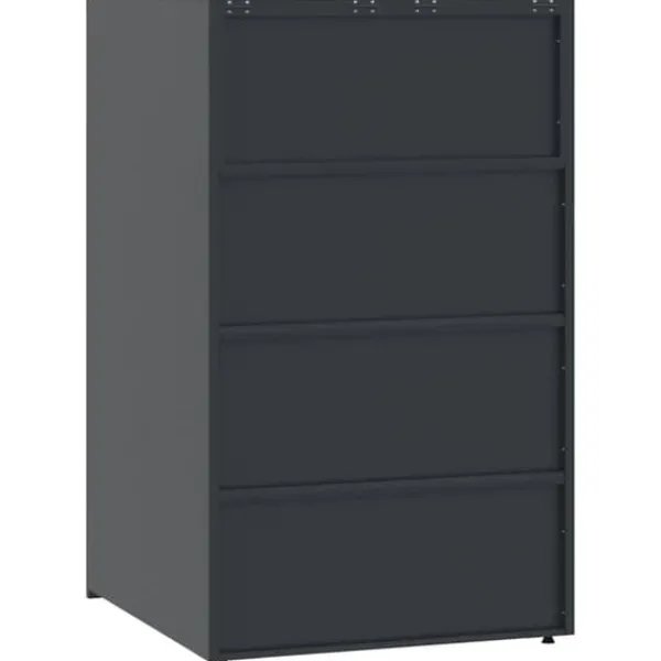 Skjul för sopkärl 6 platser - Hållbar stål med gasfjäderlock | Färg: Antracit | Storlek: 414x79x117 cm Skjul, Garage & Carports