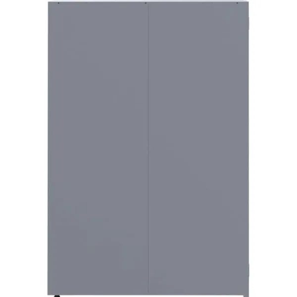 Skjul för sopkärl för 2 platser - Förvaring i stål | Färg: Grå | Storlek: 138x79x117 cm
