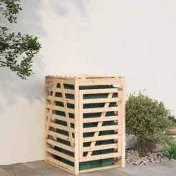 Best Skjul för sopkärl i massiv furu - Ventilerad design | Storlek: 84x90x128,5 cm Kompostering